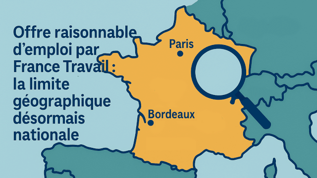 Offre raisonnable d’emploi par France travail : la limite géographique désormais nationale