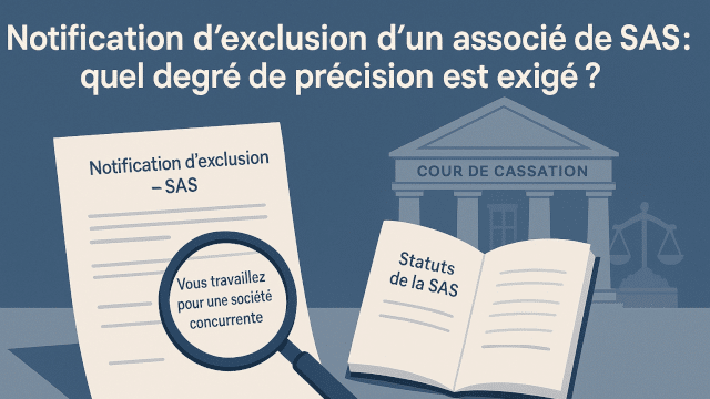 Notification d’exclusion d’un associé de SAS : quel degré de précision est exigé ?